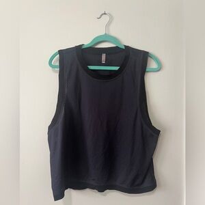 FP Movement By Free People Black Mesh Tank Top Women Large Workout Athletic